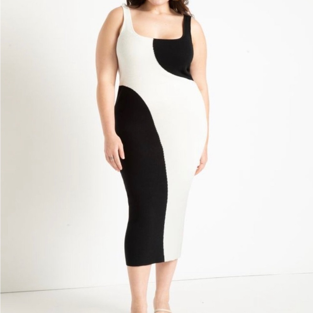 Eloquii Colorblock Knit Tank Dress 14/16